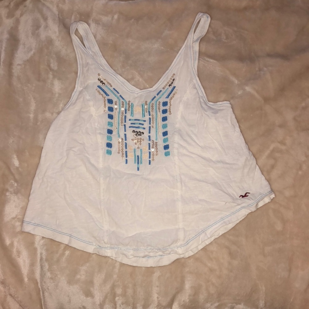 Hollister tank top. Kinda short.